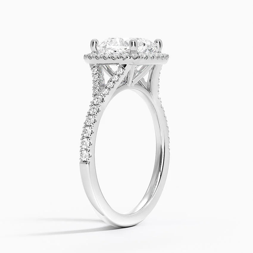 1 Carat Halo Engagement Ring - Cushion Diamond